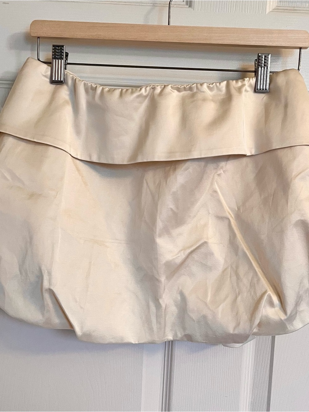 Anthropologie Mare Mare Tiered Bubble Mini Skirt Cream Small NWT